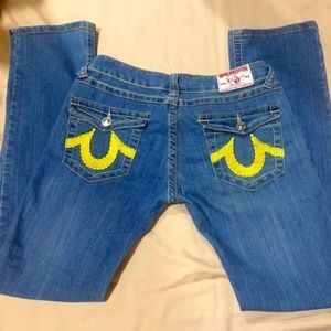 美品 TRUE RELIGION JOEY SUPER T 極太ステッチ W28 Vintage True Religion Joey Super T Size 28 - Gem